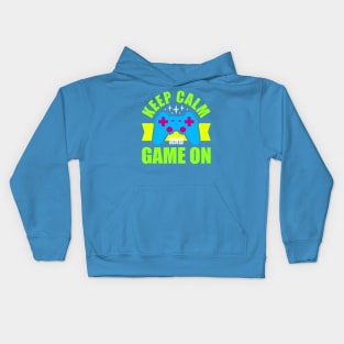 Keep Calm and Game On Kids Hoodie